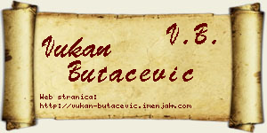 Vukan Butačević vizit kartica